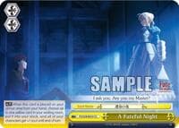 A Fateful Night - Fate/stay night [Unlimited Blade Works] - Weiss Schwarz card