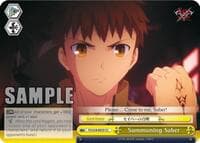 Summoning Saber - Fate/stay night [Unlimited Blade Works] - Weiss Schwarz card