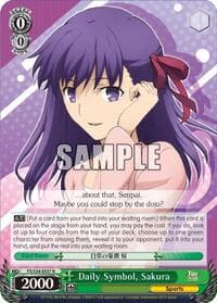 Daily Symbol, Sakura - Fate/stay night [Unlimited Blade Works] - Weiss Schwarz card