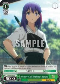 Archery Club Member, Sakura - Fate/stay night [Unlimited Blade Works] - Weiss Schwarz card