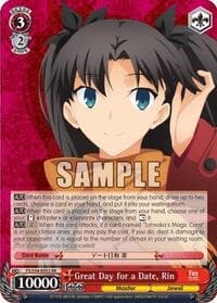 Great Day for a Date, Rin - Fate/stay night [Unlimited Blade Works] - Weiss Schwarz card