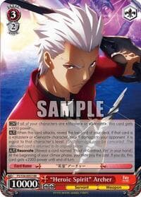 "Heroic Spirit" Archer - Fate/stay night [Unlimited Blade Works] - Weiss Schwarz card