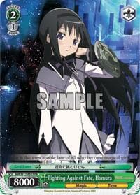 Fighting Against Fate, Homura - Puella Magi Madoka Magica - Weiss Schwarz card