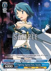 Fighting Against Fate, Sayaka - Puella Magi Madoka Magica - Weiss Schwarz card