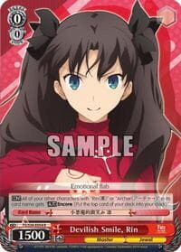 Devilish Smile, Rin - Fate/stay night [Unlimited Blade Works] - Weiss Schwarz card