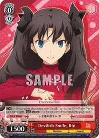 Devilish Smile, Rin (SR) - Fate/stay night [Unlimited Blade Works] - Weiss Schwarz card