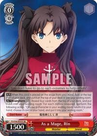 As a Mage, Rin (SR) - Fate/stay night [Unlimited Blade Works] - Weiss Schwarz card
