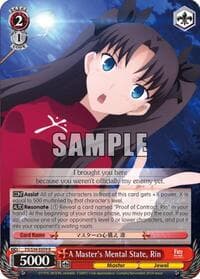 A Master's Mental State, Rin - Fate/stay night [Unlimited Blade Works] - Weiss Schwarz card