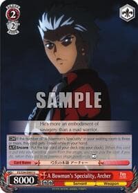 A Bowman's Speciality, Archer - Fate/stay night [Unlimited Blade Works] - Weiss Schwarz card