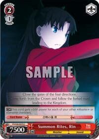 Summon Rites, Rin - Fate/stay night [Unlimited Blade Works] - Weiss Schwarz card
