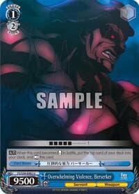 Overwhelming Violence, Berserker - Fate/stay night [Unlimited Blade Works] - Weiss Schwarz card