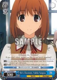 Rin's Classmate, Yukika Saegusa - Fate/stay night [Unlimited Blade Works] - Weiss Schwarz card
