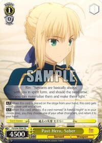 Past Hero, Saber (TD) - Fate/stay night [Unlimited Blade Works] - Weiss Schwarz card