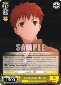 Kind Soul, Shirou (TD) - Fate/stay night [Unlimited Blade Works] - Weiss Schwarz card