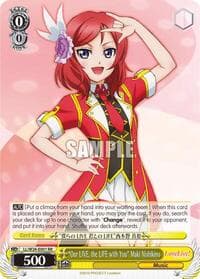 "Our LIVE, the LIFE with You" Maki Nishikino - Love Live! - Weiss Schwarz card
