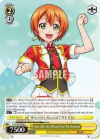 "Our LIVE, the LIFE with You" Rin Hoshizora - Love Live! - Weiss Schwarz card