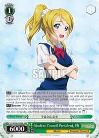 Student Council President, Eli (RRR) - Love Live! - Weiss Schwarz card