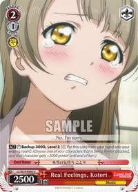 Real Feelings, Kotori - Love Live! - Weiss Schwarz card