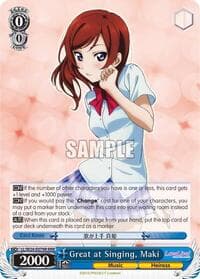 Great at Singing, Maki (RRR) - Love Live! - Weiss Schwarz card