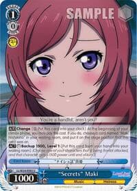 "Secrets" Maki - Love Live! - Weiss Schwarz card
