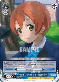 Rin During an Interview - Love Live! - Weiss Schwarz card