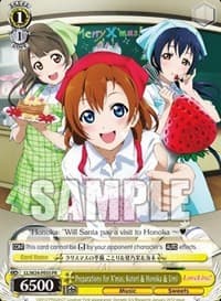 Preparations for X'mas, Kotori & Honoka & Umi - Love Live! - Weiss Schwarz card