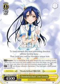 "Wonderful Rush" Umi Sonoda (RRR) - Love Live! - Weiss Schwarz card