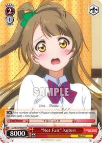 "Not Fair" Kotori (TD) - Love Live! - Weiss Schwarz card