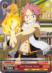 Fire Wizard, Natsu - Fairy Tail ver.E - Weiss Schwarz card