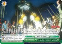 You did nothin' wrong! (SR) - Fairy Tail ver.E - Weiss Schwarz card