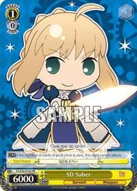 SD Saber - Fate/stay night [Unlimited Blade Works] - Weiss Schwarz card