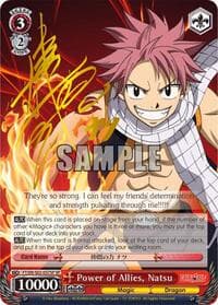 Power of Allies, Natsu (SP) - Fairy Tail ver.E - Weiss Schwarz card