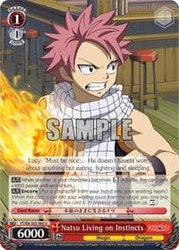 Natsu Living on Instincts - Fairy Tail ver.E - Weiss Schwarz card