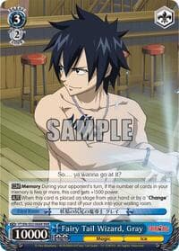 Fairy Tail Wizard, Gray (RRR) - Fairy Tail ver.E - Weiss Schwarz card