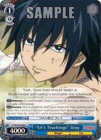 "Ur's Teachings" Gray - Fairy Tail ver.E - Weiss Schwarz card