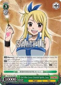 Girl Who Loves Celestial Spirits, Lucy - Fairy Tail ver.E - Weiss Schwarz card