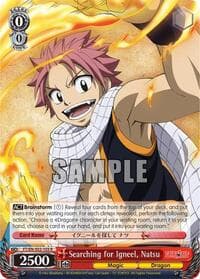 Searching for Igneel, Natsu - Fairy Tail ver.E - Weiss Schwarz card
