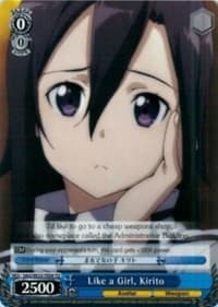 Like a Girl, Kirito - Sword Art Online II - Weiss Schwarz card