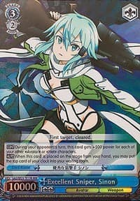 Excellent Sniper, Sinon (RRR) - Sword Art Online II - Weiss Schwarz card