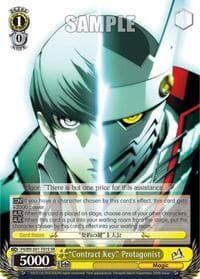 "Contract Key" Protagonist (SR) - Persona 4 ver.E - Weiss Schwarz card