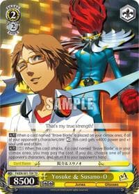 Yosuke & Susano-O - Persona 4 ver.E - Weiss Schwarz card