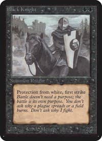 Black Knight - Alpha Edition - Magic: The Gathering card