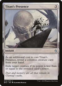 Titan's Presence - Battle for Zendikar - Magic: The Gathering card