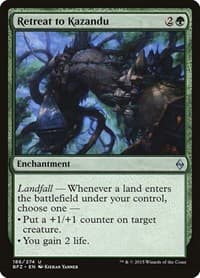 Retreat to Kazandu - Battle for Zendikar - Magic: The Gathering card
