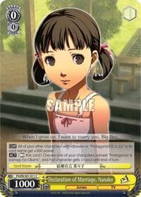 Declaration of Marriage, Nanako - Persona 4 ver.E - Weiss Schwarz card