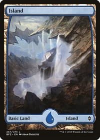 Island (257) - Full Art - Battle for Zendikar - Magic: The Gathering card