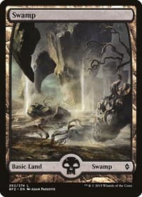 Swamp (262) - Full Art - Battle for Zendikar - Magic: The Gathering card