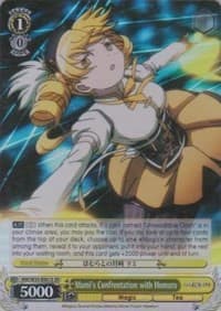 Mami's Confrontation with Homura (SR) - Puella Magi Madoka Magica the Movie -Rebellion- - Weiss Schwarz card