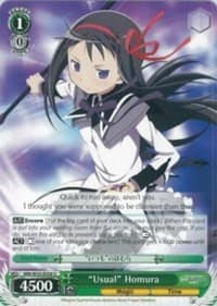"Usual" Homura - Puella Magi Madoka Magica the Movie -Rebellion- - Weiss Schwarz card