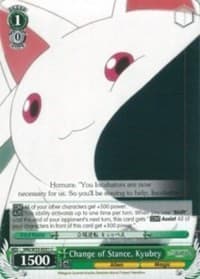 Change of Stance, Kyubey - Puella Magi Madoka Magica the Movie -Rebellion- - Weiss Schwarz card